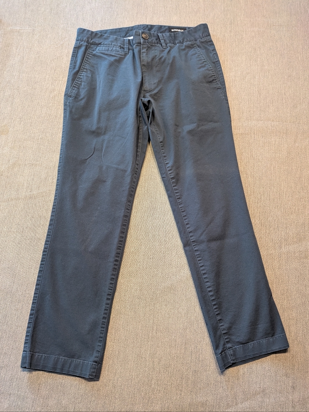 Bonobos Pants Mens 31/28 Navy Blue Slim Fit Chino Flat Front Dress Work Trousers